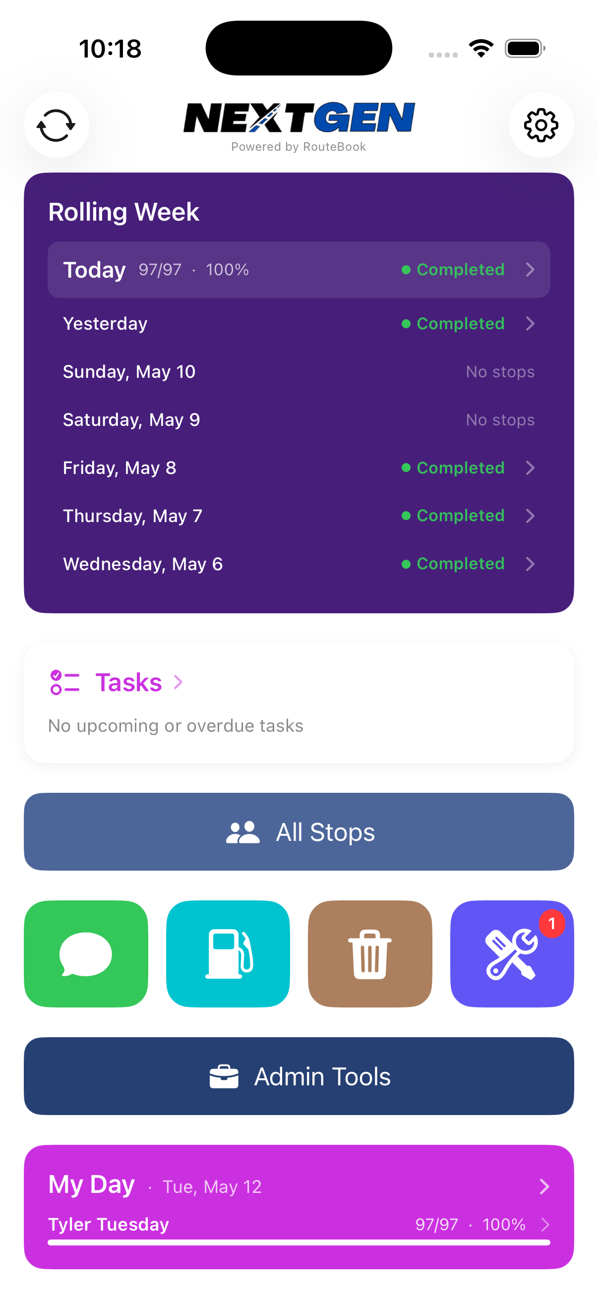 routeBook iOS app